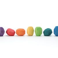 7 Teniques Arcoiris - piedras de madera - Imagen 2